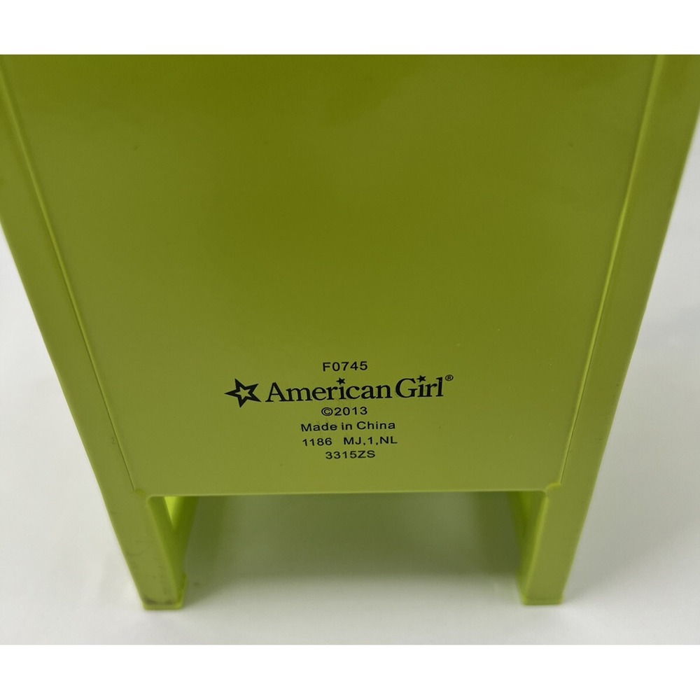 American Girl Doll Lime Green School Locker RETIRED Backpack School Supplies AG - Picture 6 of 10